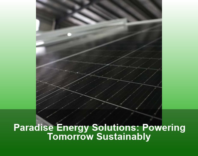 Paradise Energy Solutions: Powering Tomorrow Sustainably